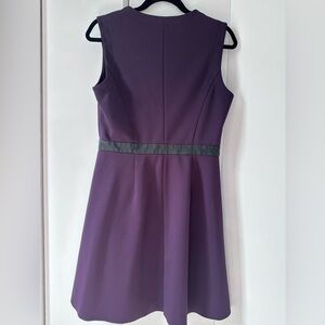 Ivy and blue purple dress with leather details
